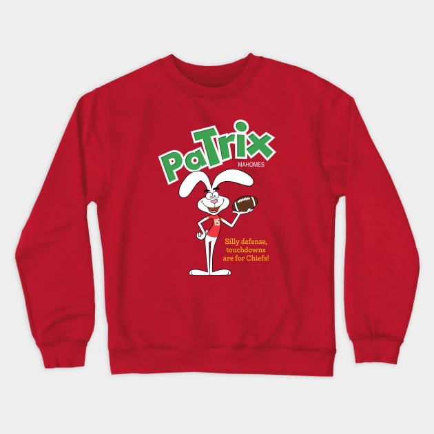 PaTRIX Mahomes Chiefs Cereal Crewneck Sweatshirt by Super Secret Villain